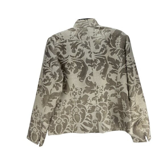 Coldwater Creek Brocade Jacket Size 10 Floral Tapestry Blazer Boho Chic Artsy - Picture 3 of 8
